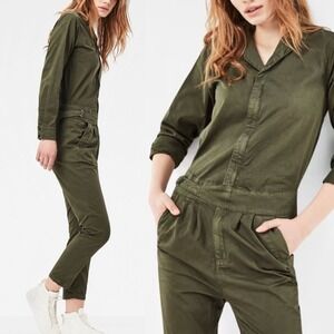 G-Star RAW Utility Coverall Bronson Army Boyfriend Jumpsuit Women's Size Medium